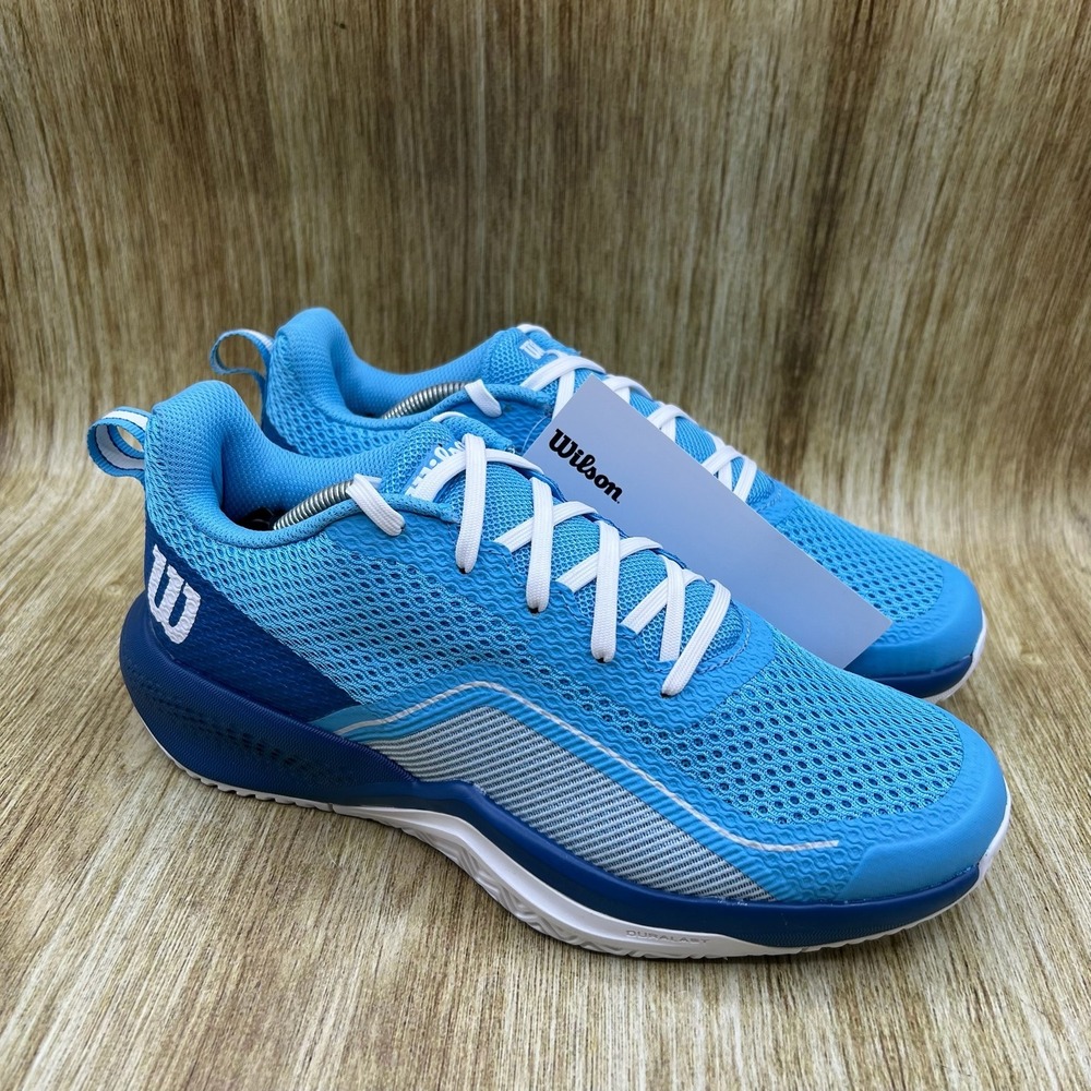 Wilson Rush Pro Lite‎ Women's Size 10 Tennis Shoes Blue White Sneakers NEW